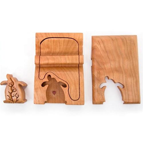 Rabbit Couple Key Puzzle box - Boxology