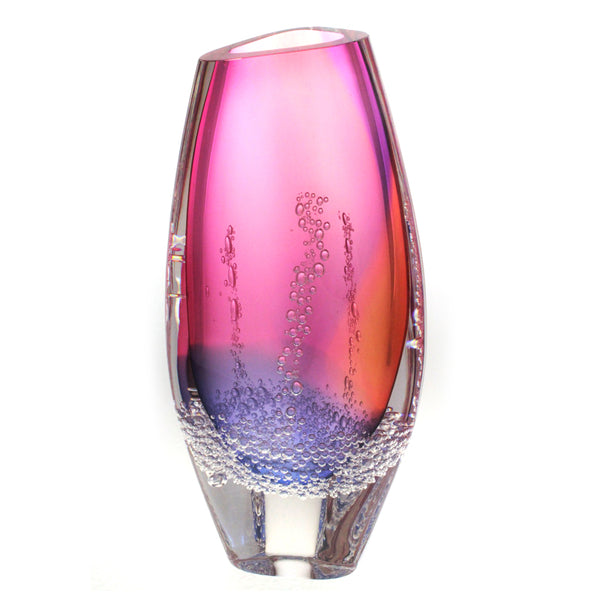 Sea Foam Triangular Vase Red Multi - Buzz Blodgett