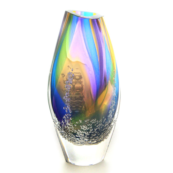 Sea Foam Triangular Vase - Buzz Blodgett