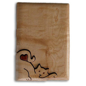 Corner Cat with Heart Key Puzzle Box - Boxology