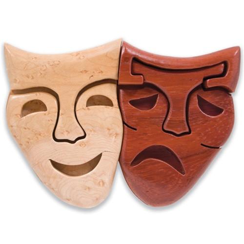 Large Comedy/Tragedy Puzzle Box - Boxology