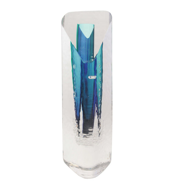 Sea Foam Triangle Vase Blue Multi - Buzz Blodgett