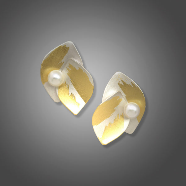 Pearl on Shell Earrings