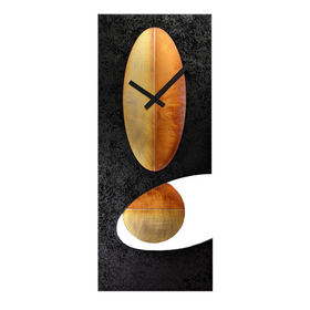 Black & Copper Oval Pendulum Clock