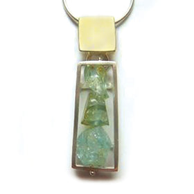 Double Rectangular Cage Necklace - Ashka Dymel