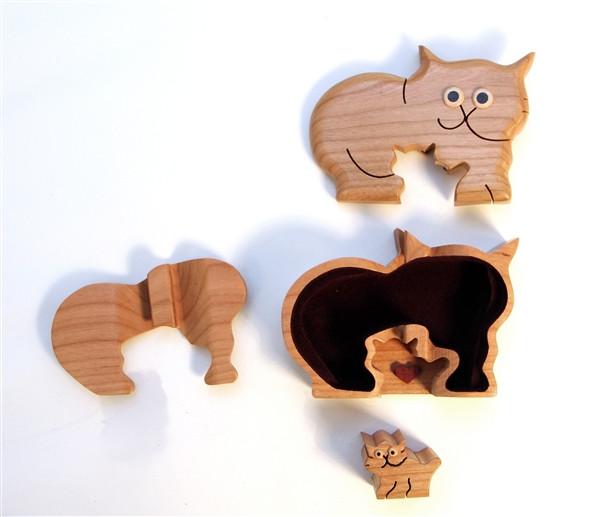 Cat & Kitten Puzzle Box - Boxology