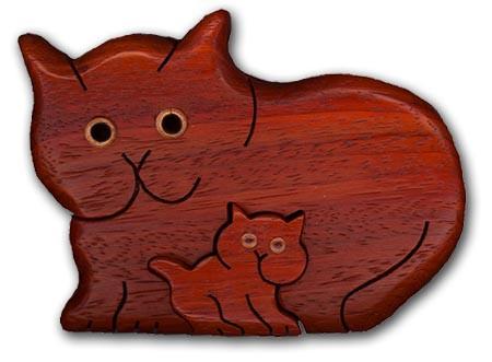 Cat & Kitten Puzzle Box - Boxology