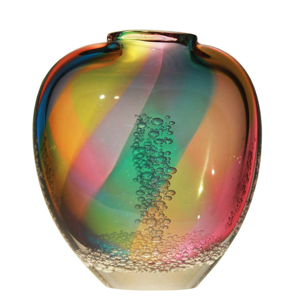Sea Foam Flat Vase Aurora - Buzz Blodgett