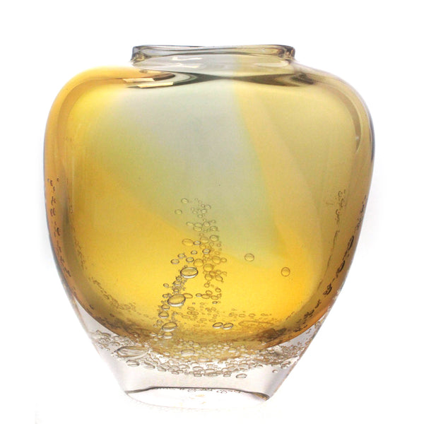 Sea Foam Flat Vase Bronze - Buzz Blodgett