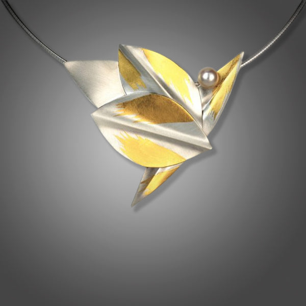 In Flight with Pearl  Necklace