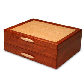 Heartwood Cascade II Collection Jewelry Box - Sapphire Interior