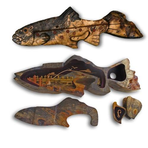 Gone Fishing Trout Puzzle Box - Boxology
