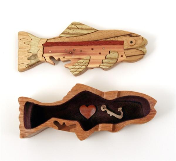 Small Trout Puzzle Box - An American Craftsman