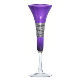 Silver Spun Champagne Flutes