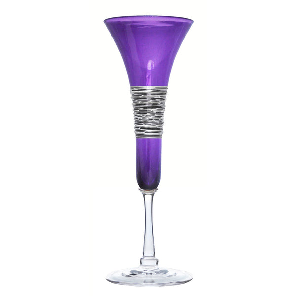 Silver Spun Champagne Flutes