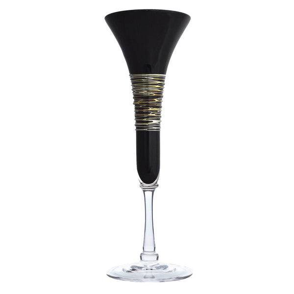 Silver Spun Champagne Flutes