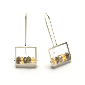 Frame Earrings with French Wire - Ashka Dymel