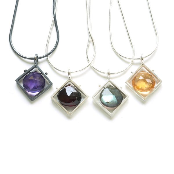 Diagonal Frame Necklace collection - Ashka Dymel