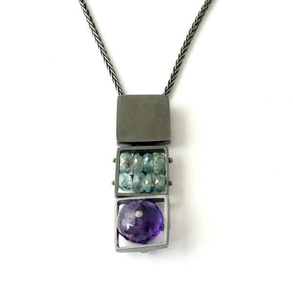 Triple Square Cage Necklace - Ashka Dymel