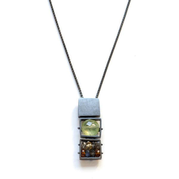 Triple Square Cage Necklace