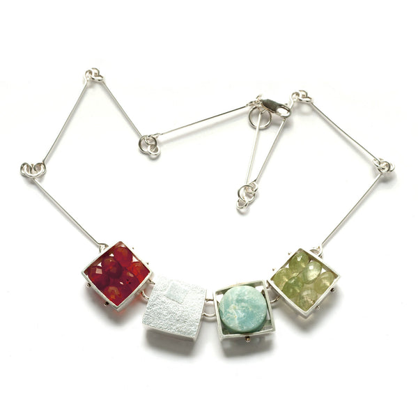 Ashka Dymel Large Square Cage Necklace