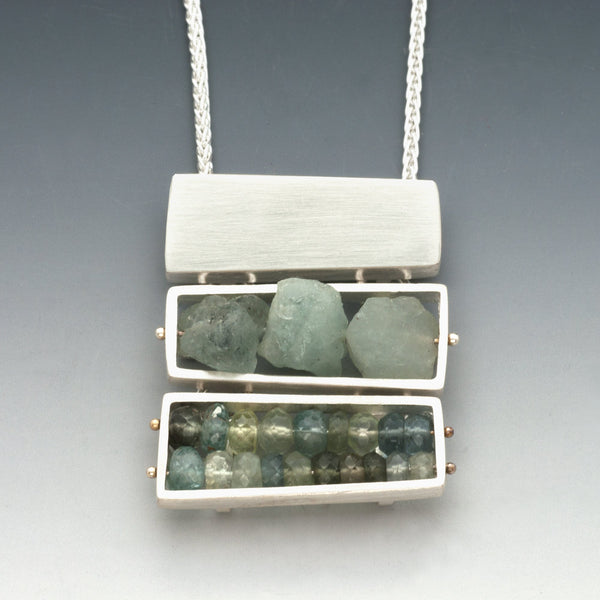 Triple Rectangular Cage Necklace