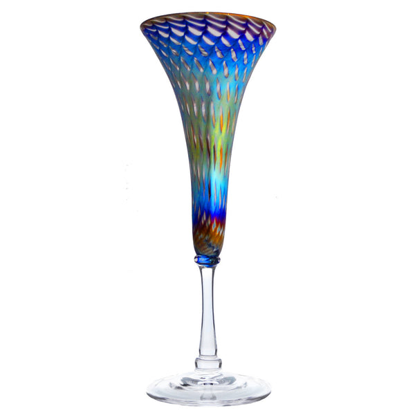 Honeycomb Champagne Flute Glass