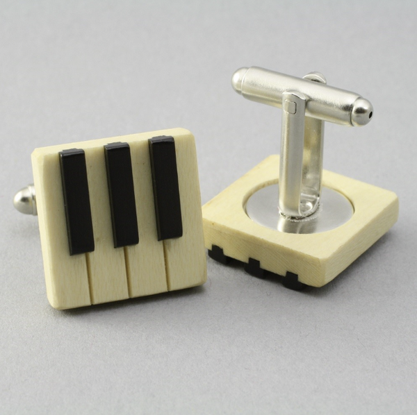 Cuff Link Piano Keys