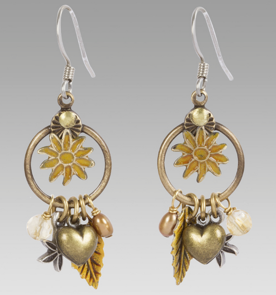 Yellow Circle Dangle Earring