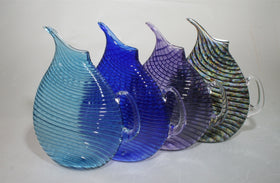 Flat Glass Pitchers in multi colors and styles - Art Of Glass