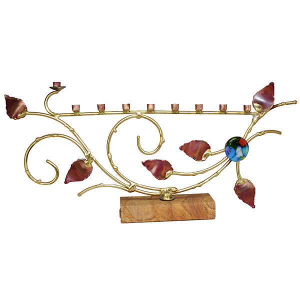 Small Tree of Life Menorah On Sandstone