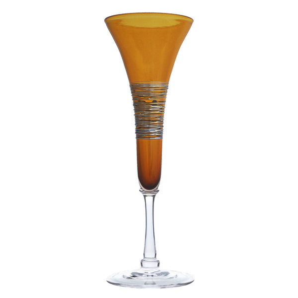 Silver Spun Champagne Flutes