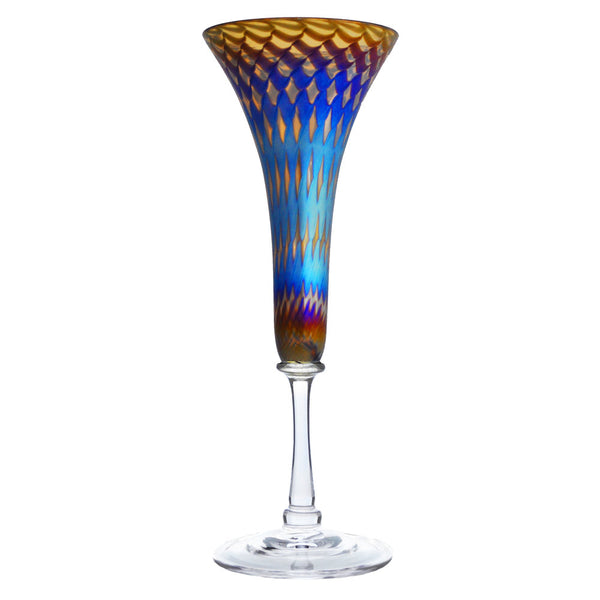 Honeycomb Champagne Flute Glass