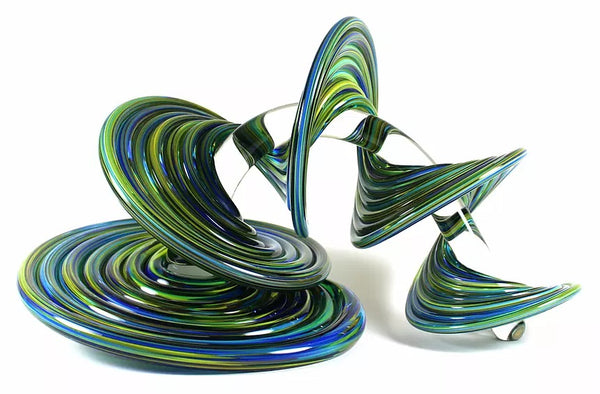 Heechee Sculpture - Clear/Blue Yellow