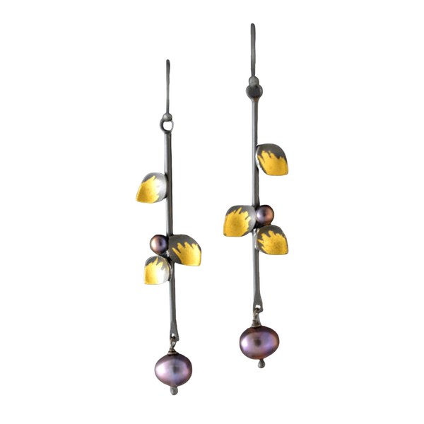 Gold & Purple Pearl Ear Drops