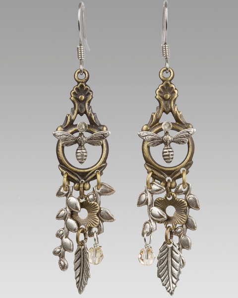 Long Bee Dangle Earring