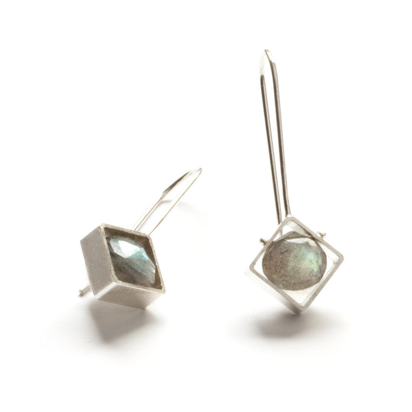 Mini Diagonal Square Earrings