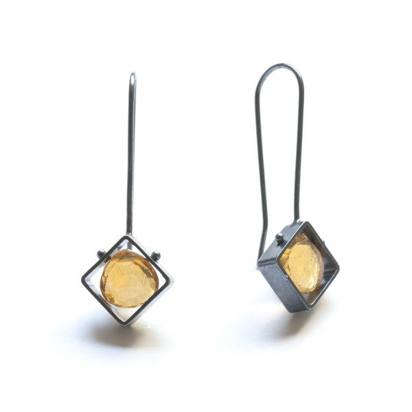 Mini Diagonal Square Earrings