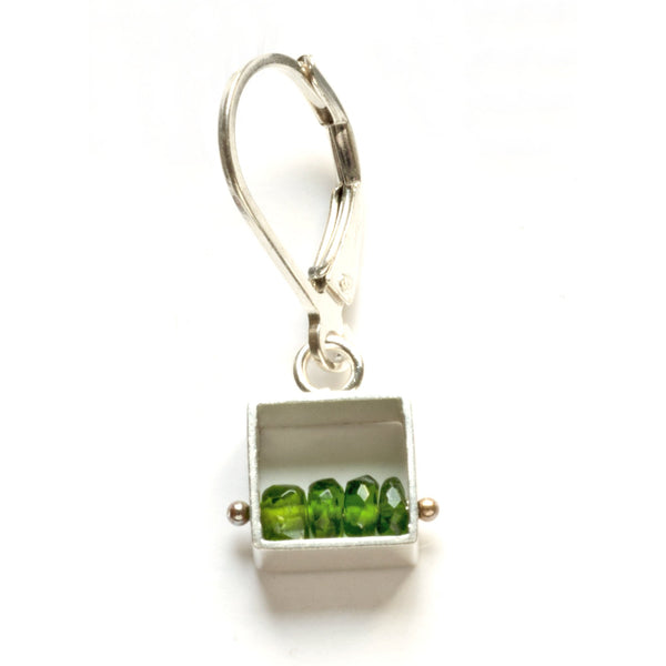 Mini Square Earrings, Leverbacks