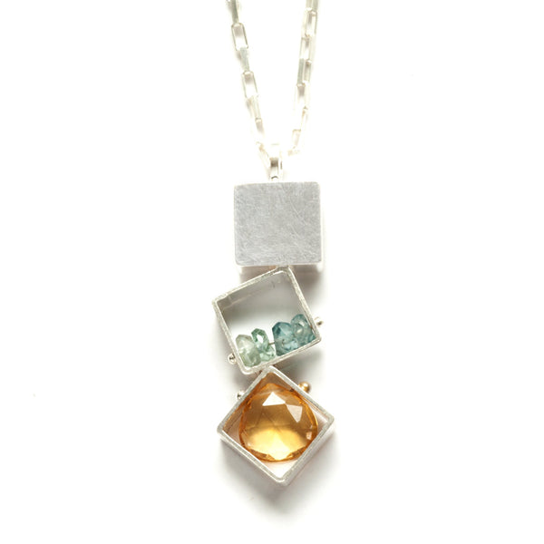 3 Small Squares necklace - Ashka Dymel