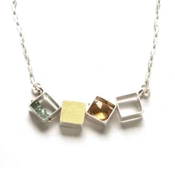 4 Small Squares necklace - Ashka Dymel
