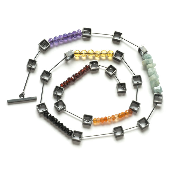 Multi Squares Chain Necklace - Ashka Dymel