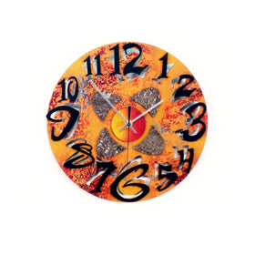 Mod Disk Gold Clock