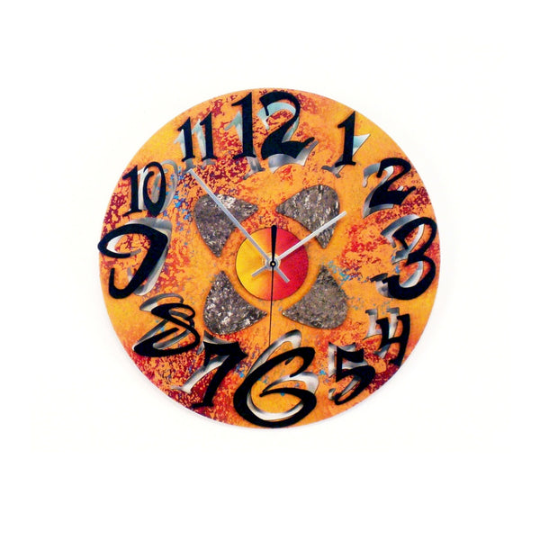 Mod Disk Gold Clock