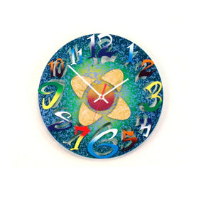 Mod Disk Green Clock