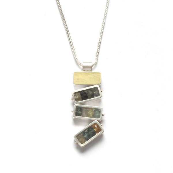 Four Rectangles Necklace Vertical - Ashka Dymel