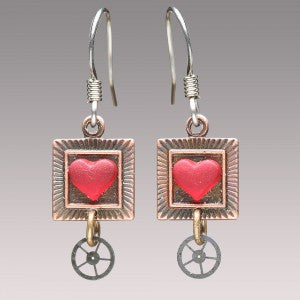Red Heart Earring