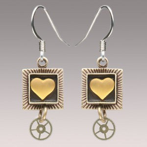 Yellow Heart Earring