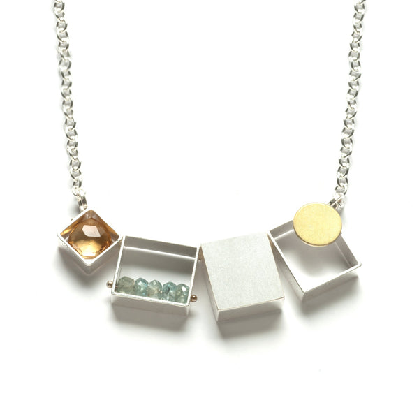 Three Rectangles One Square Necklace