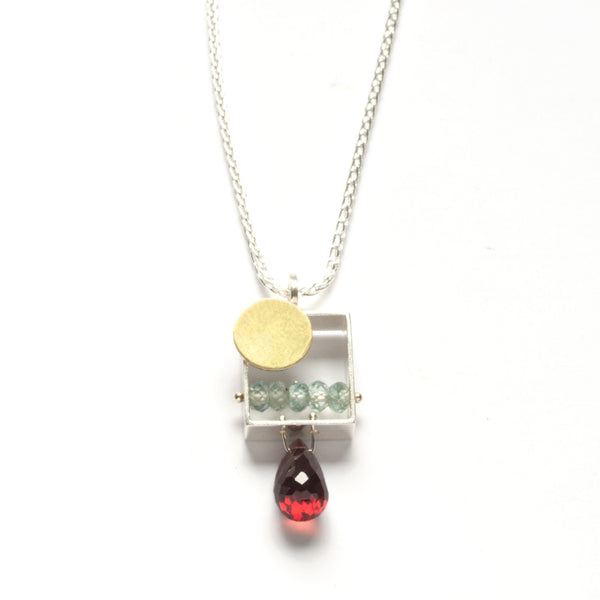 Sunset Necklace with Teardrop Stone